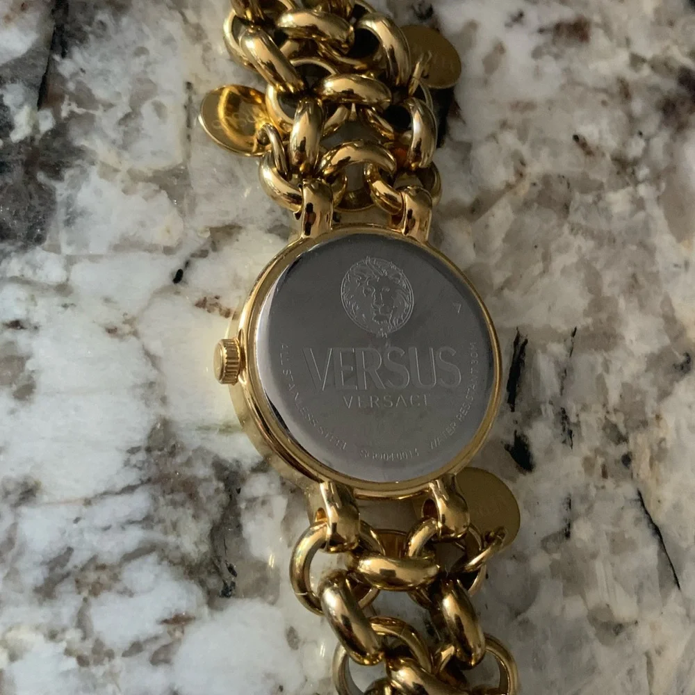 Vintage VERSACE VERSUS Gold Plated Stainless Steel Watch